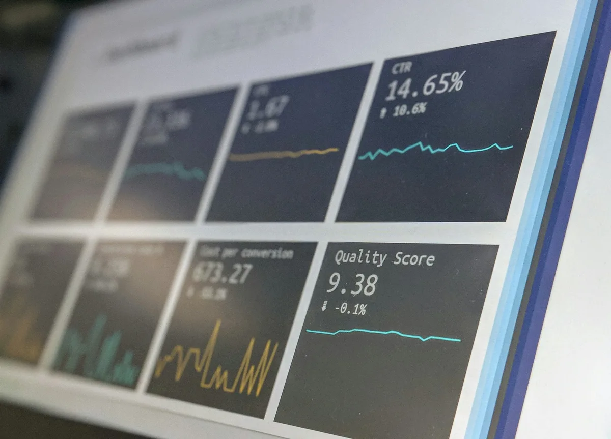 Software monitoring screen showing data interface