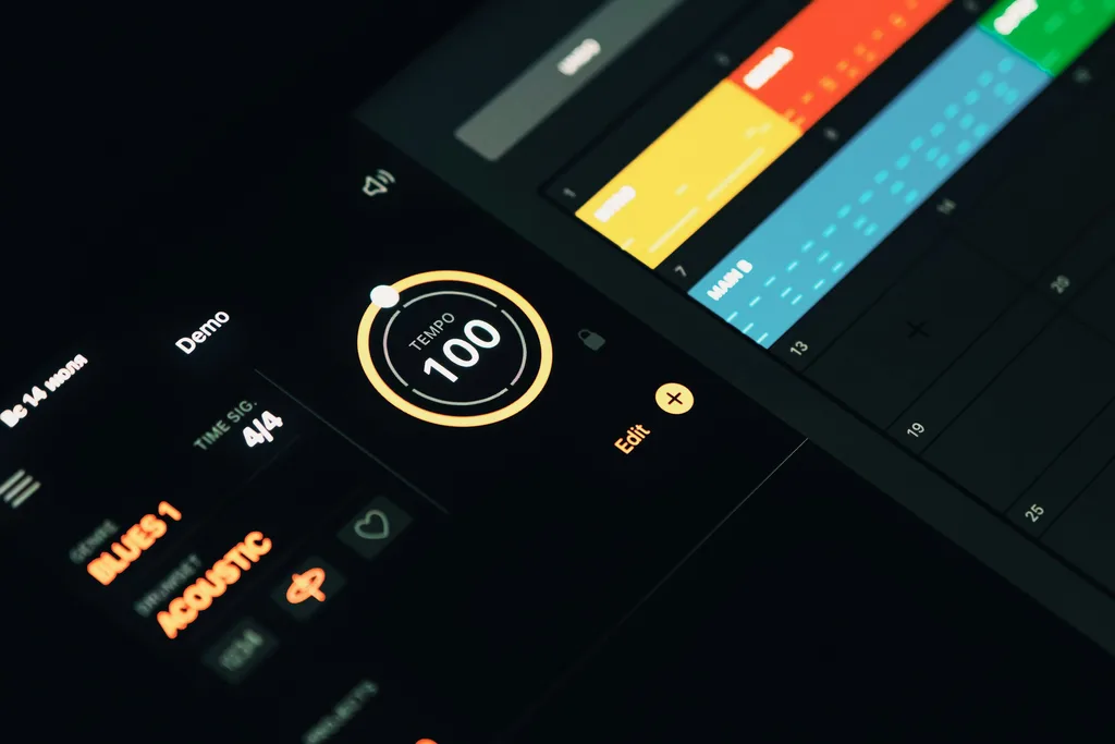 Modern software interface showing a UI dashboard